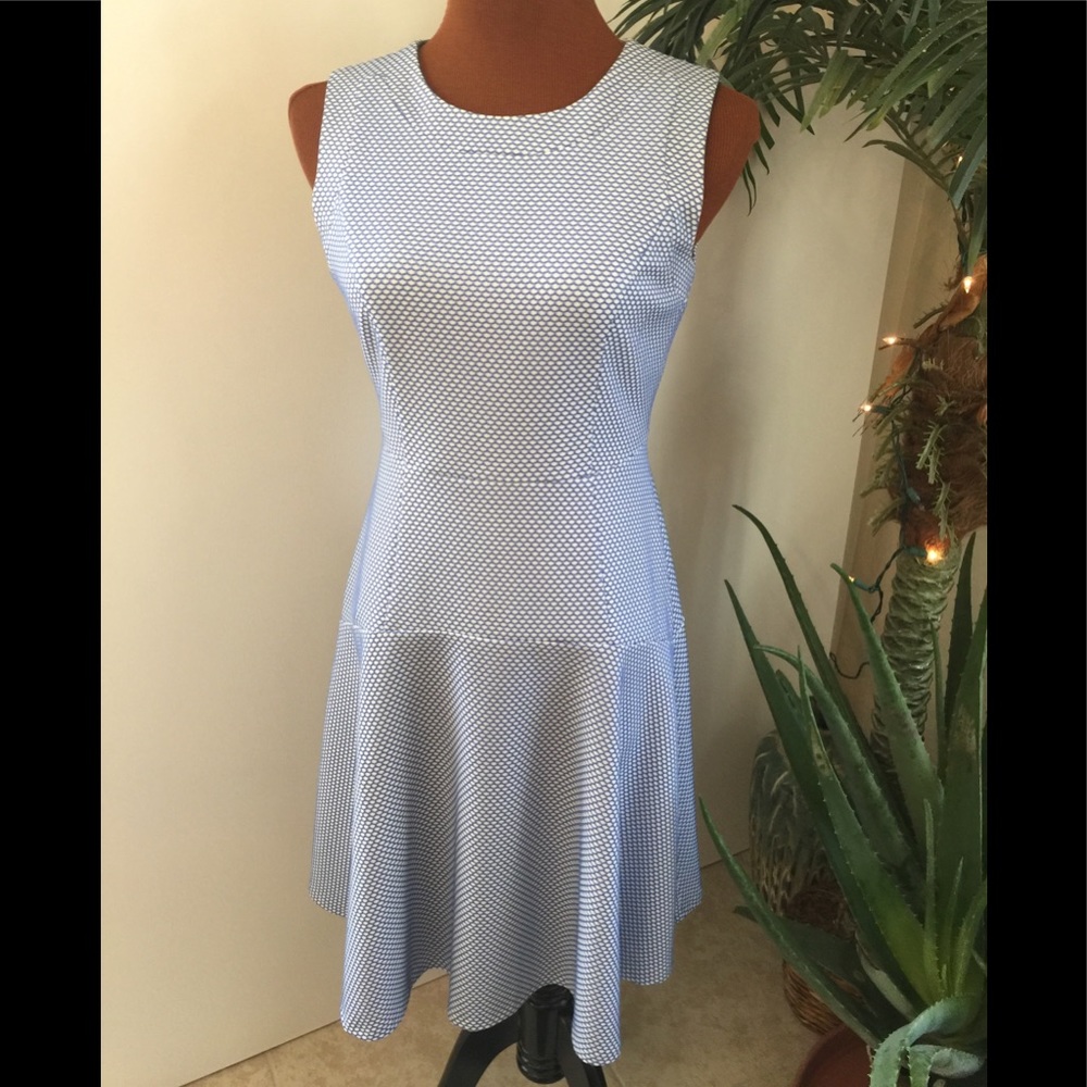 Tommy Hilfiger🌷Dress Sz4 Blue/Wht Print Fit/Flare